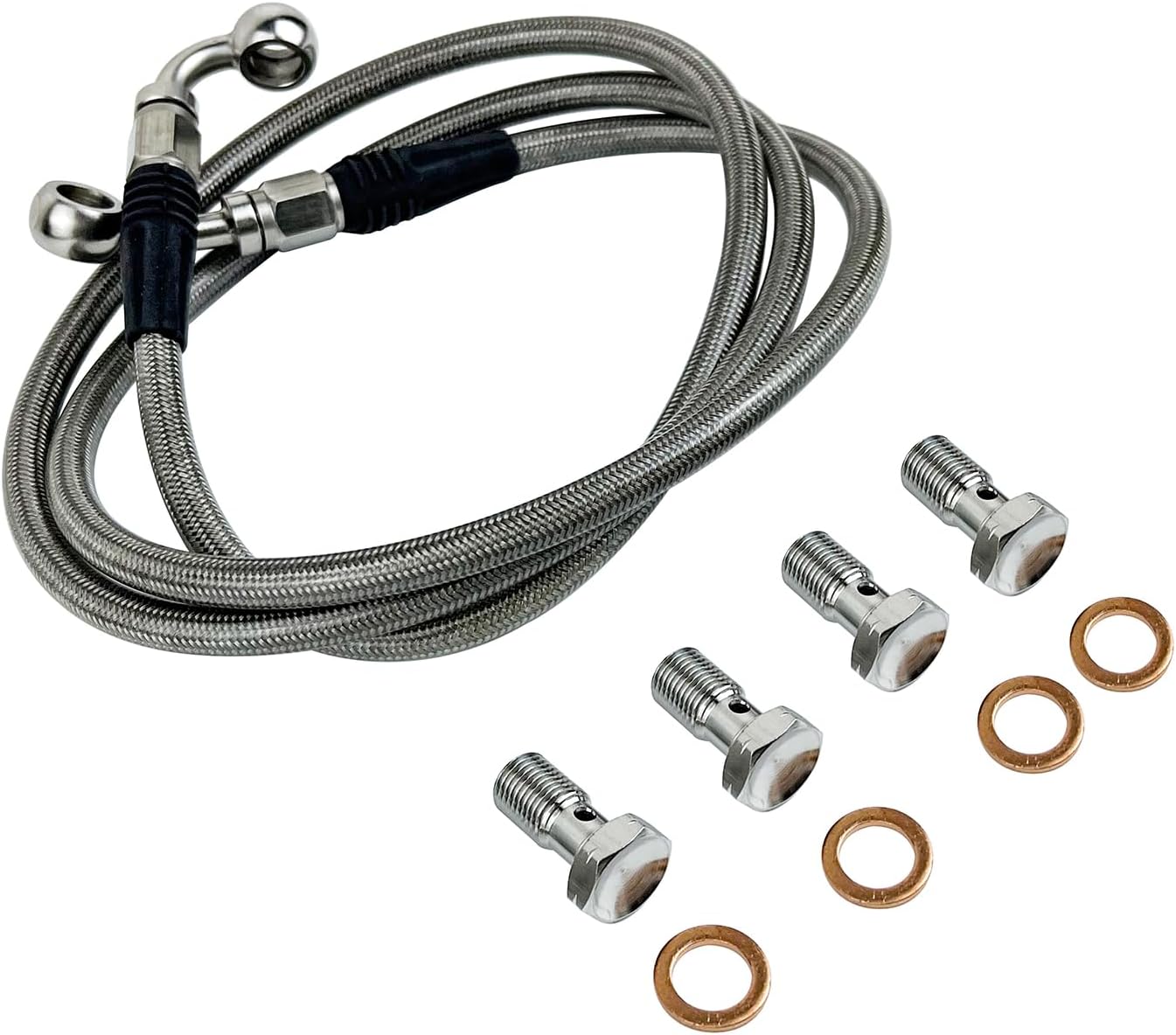 50 Inches Extended Length Hydraulic Front Brake Line Kit Fit for Harley Sportster XL883 XL883N 2010-2018 XL1200X 2004-2022, for 16"-18" Handlebar Stainless Steel