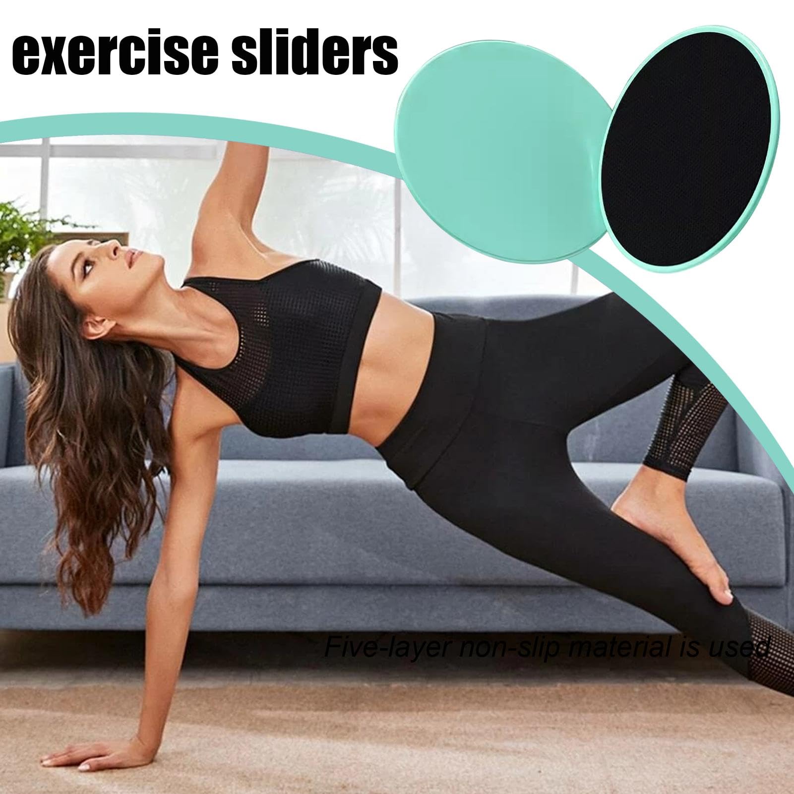 Slider per allenamento e allenamento | Design unisex per pilates, dischi per equilibrio del piede, yoga, core training, squat, pilates e ginocchia inverse