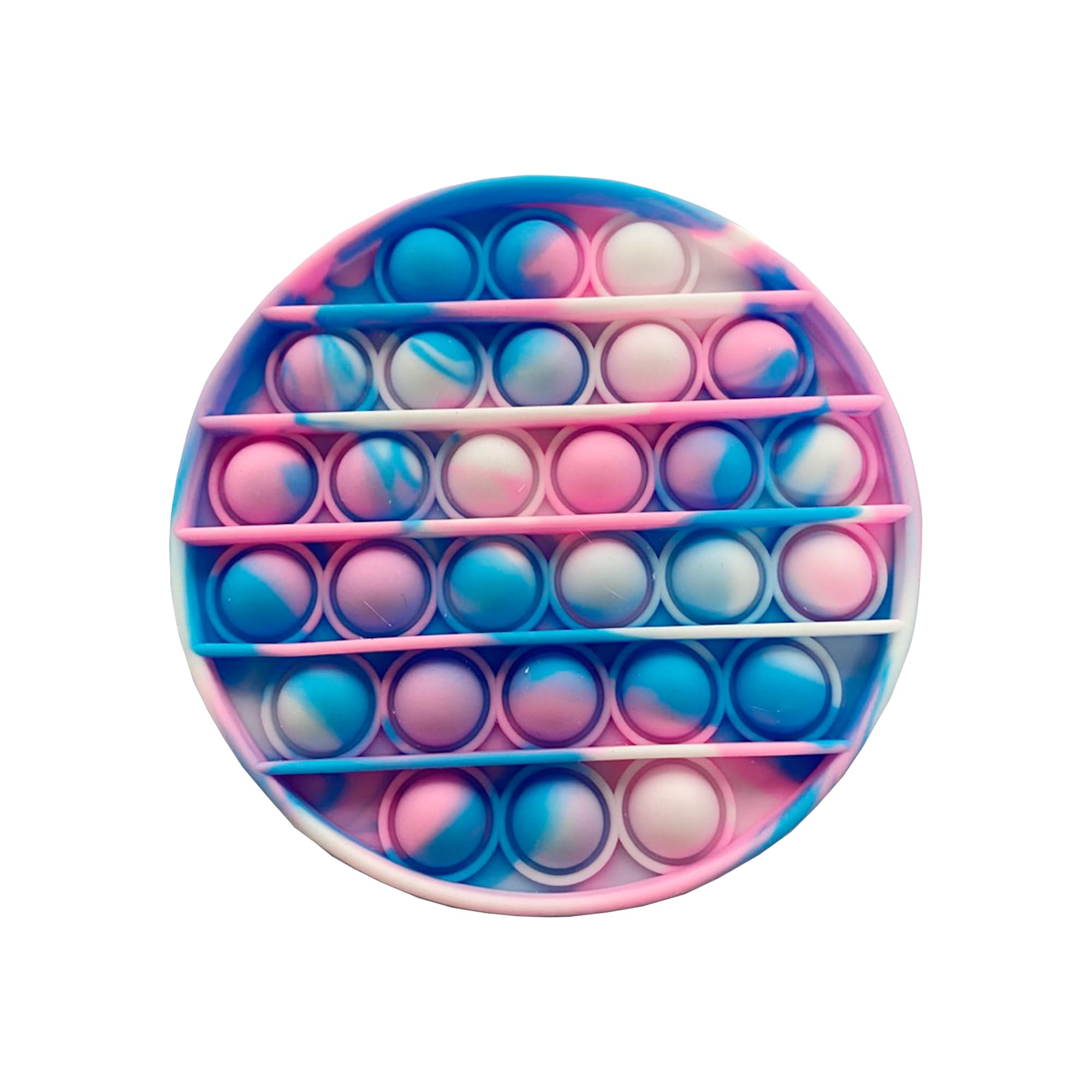 Pop Fidget Toy, Push Bubble Sensory Toys for Kids and Adults, Round Silicon Squeeze Poppers Autism Anxiety Stress Reliever Portable Popping Game Office Toy Birthday Gift