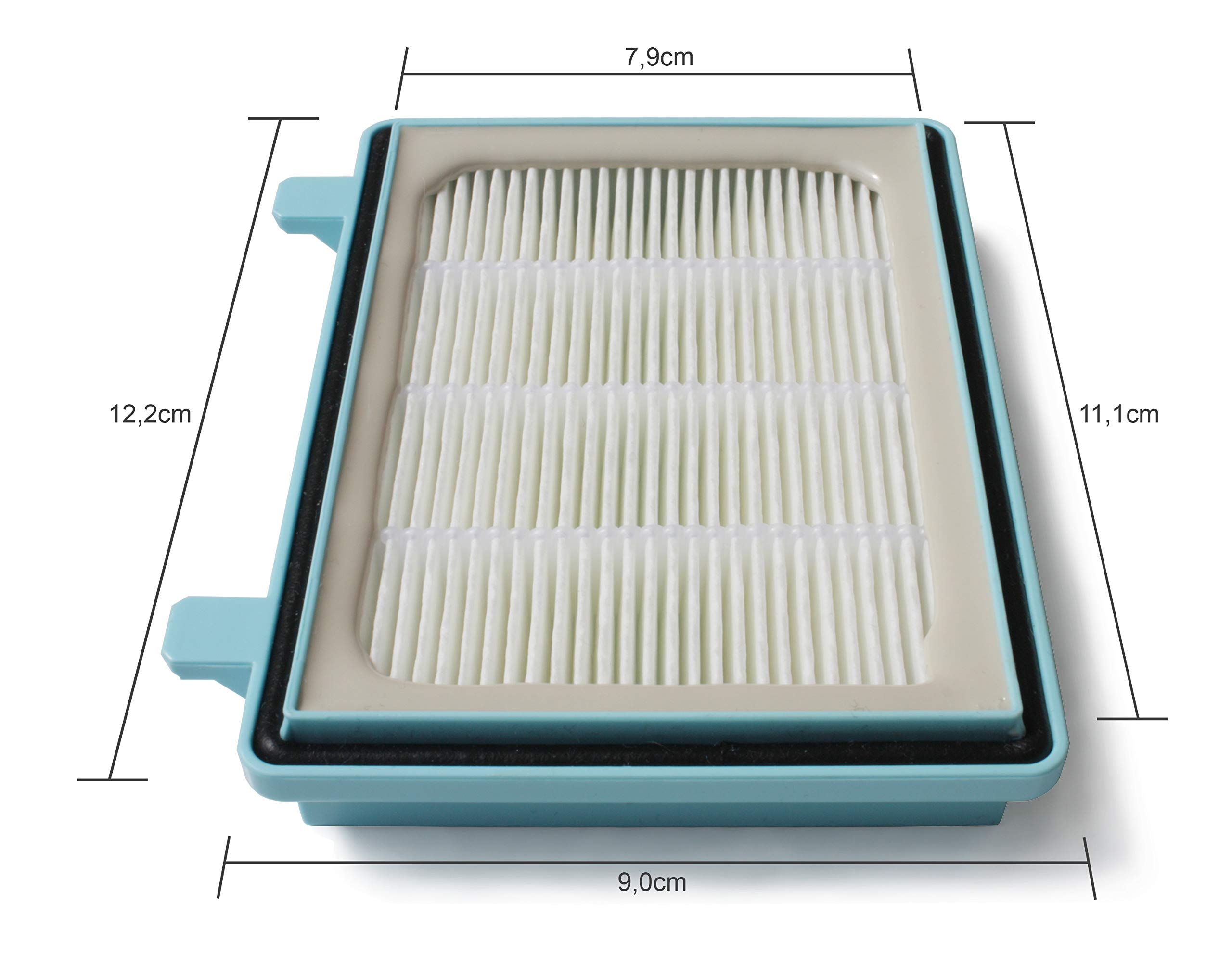 Set Di 2 Filtri Per Aspirapolvere Philips PowerPro Compact E Marathon Compact (tipo FC8010/01)