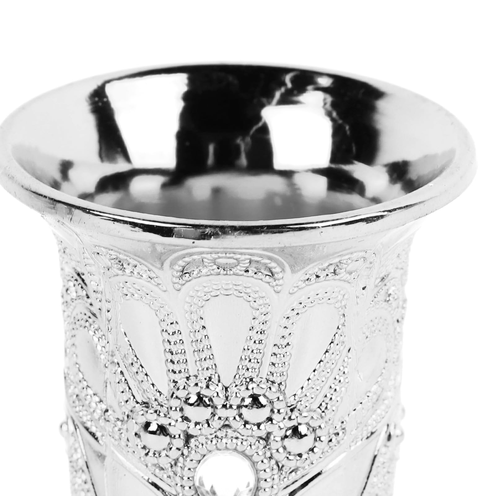 TOPINCN 2 teiliges Vintage Cocktailglas Set aus Metall, Cocktail Silberweinkelche aus Metall, Retro Weinglas für Party, Büro, Hochzeit, Jahrestag