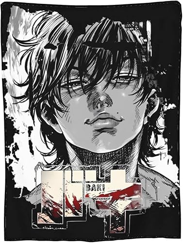 Miniatura 9 de Manta de anime Baki The Grappler Baki Hanma de microforro polar ultra suave, acogedora y cálida, adecuada para todas las salas de