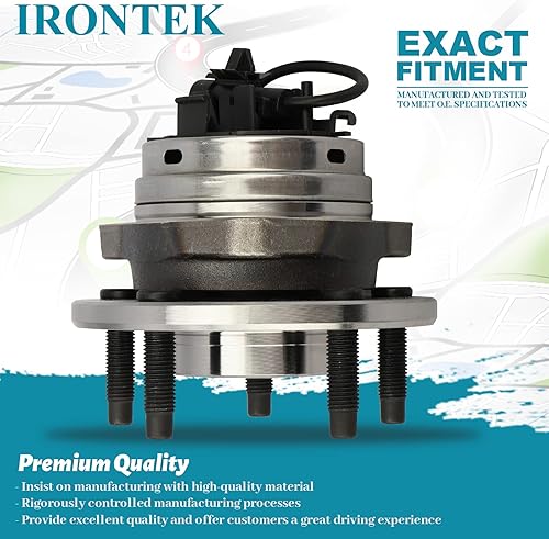 Miniatura 4 de IRONTEK 513214x2 Conjunto de rodamiento de cubo de rueda delantera para 05-10 para Pontiac G6 05-12 para Chevrolet Malibu HHR 07-09 para Saturn Aura