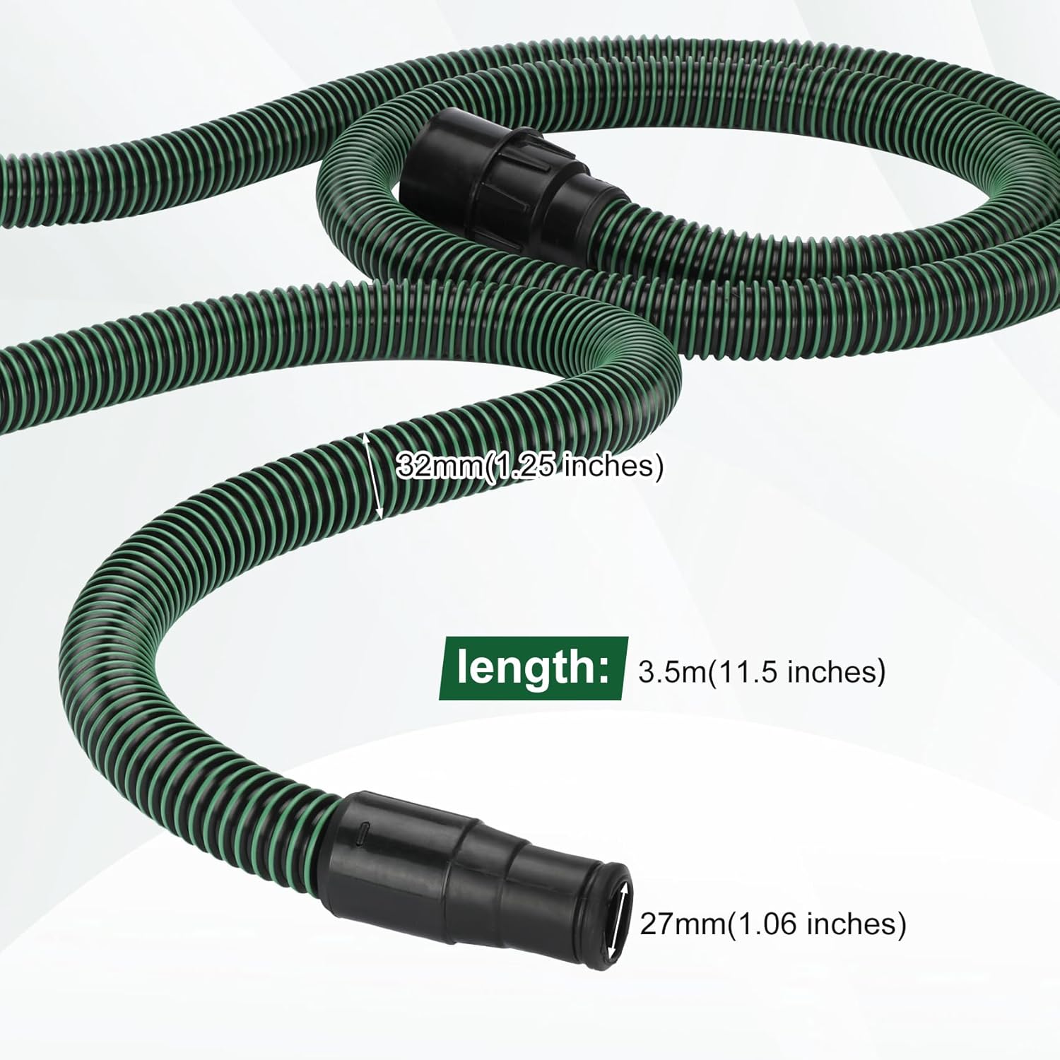 Dust Extractor Hose for Festool Vacuum Suction Hose D27/32x3,5m, Compatible with Festool CT 26/36/48 CT 15/25 CT MINI and CT MIDI from 2019 onwards Dust Extractor vacuum hose sander 2 Year Warranty