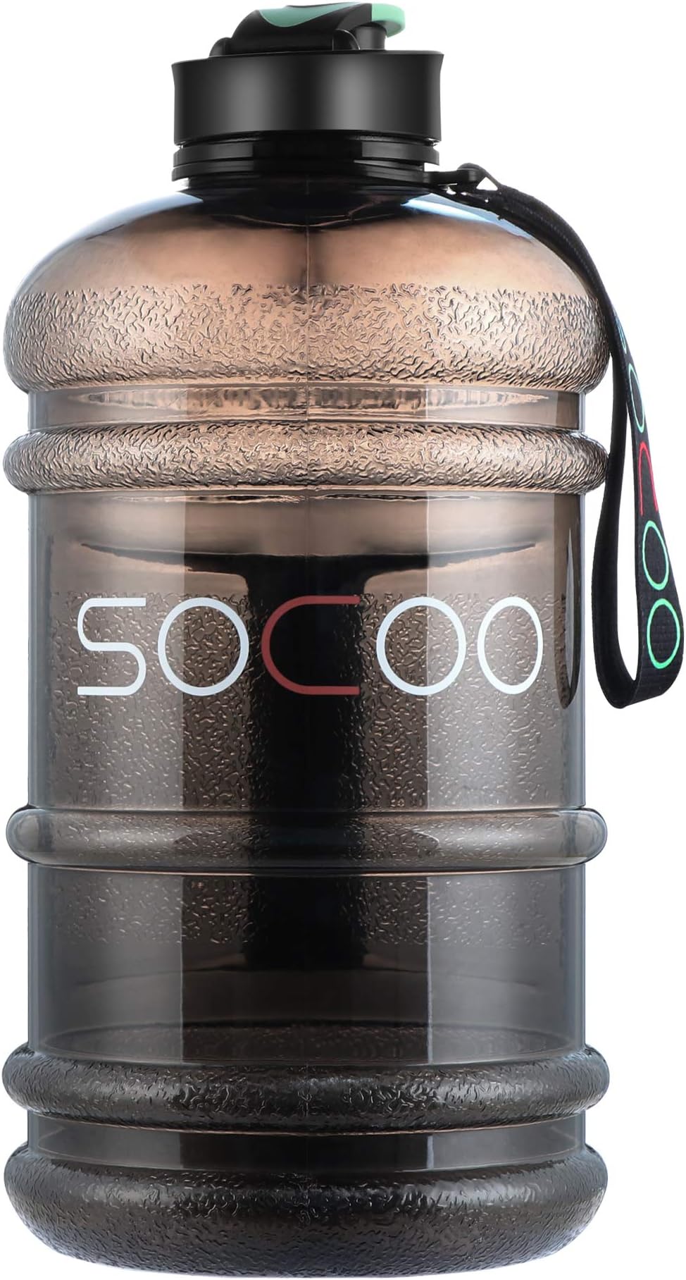 ArtLife Sport 1.0-2.2L Water Bottle with BPA Free/Leak Proof Sports Jug for Gym Workout Yoga Outdoor (2.2L Dishwasher-Safe Black)