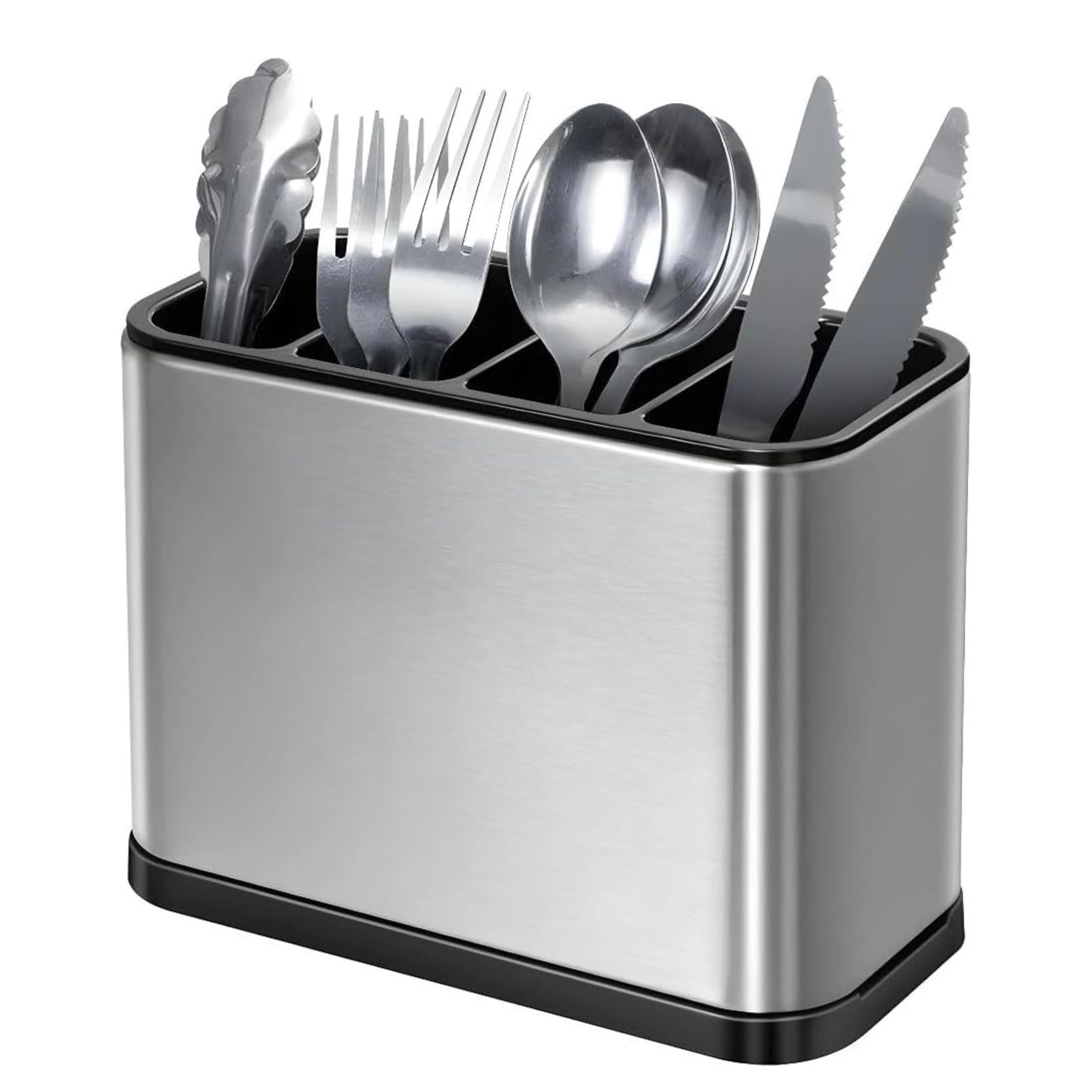 Escorredor de Talheres em Aço Inoxidável, Organizador de Utensílios de Cozinha, Suporte