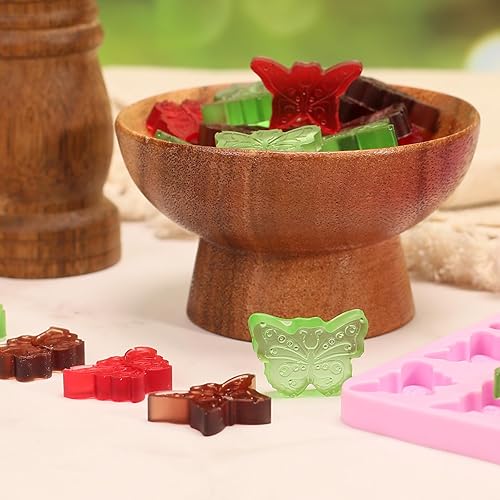 Miniatura 2 de Molde de mariposa, 72 cavidades, mini moldes de silicona de mariposas para gomitas de chocolate y dulces, moldes de mariposa de silicona de grado