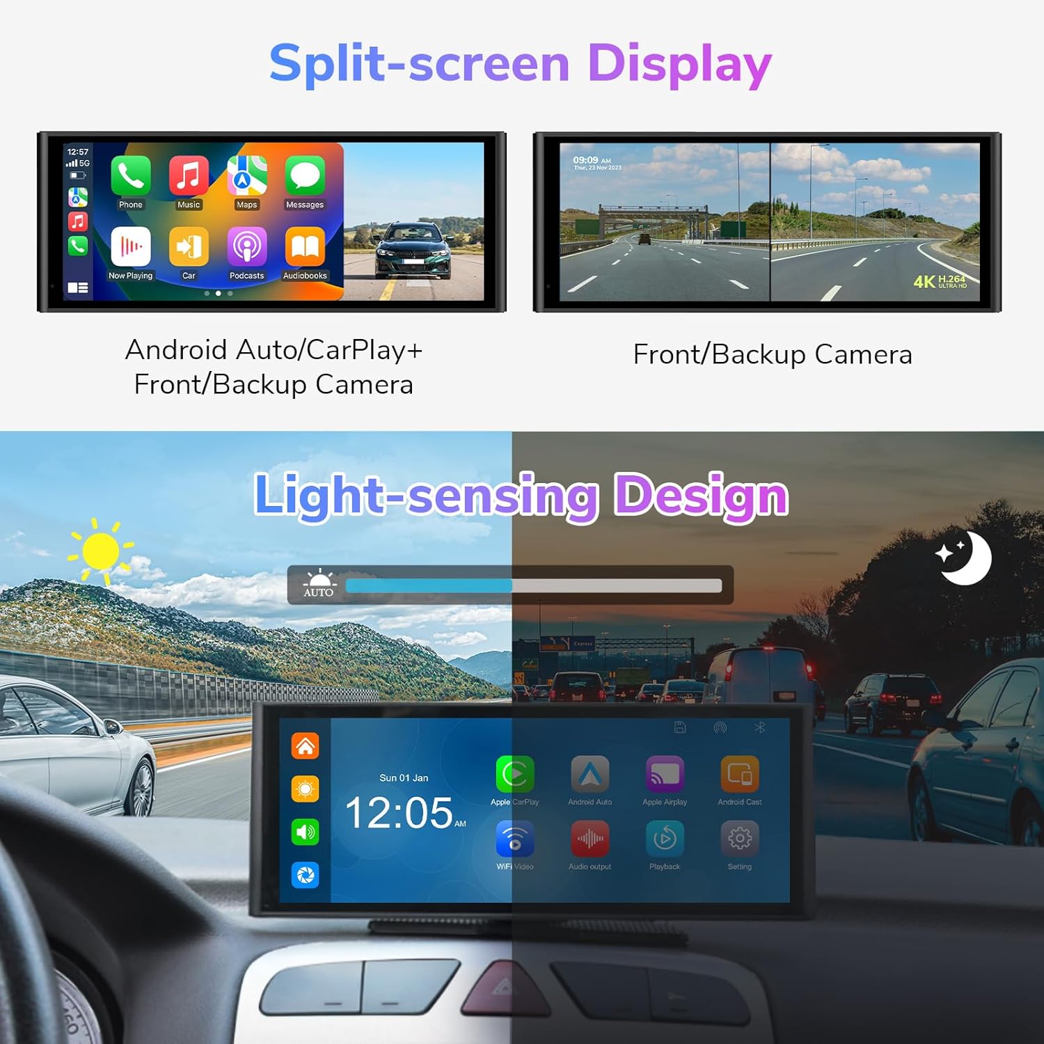 Eonon P4 Split-screen Display Functionality