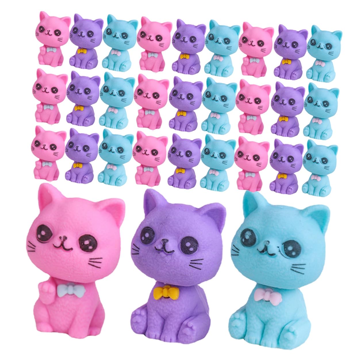 48 Cat Shaped Radiergummis Tpr für Schule, Klasse, Kinder, Dekor