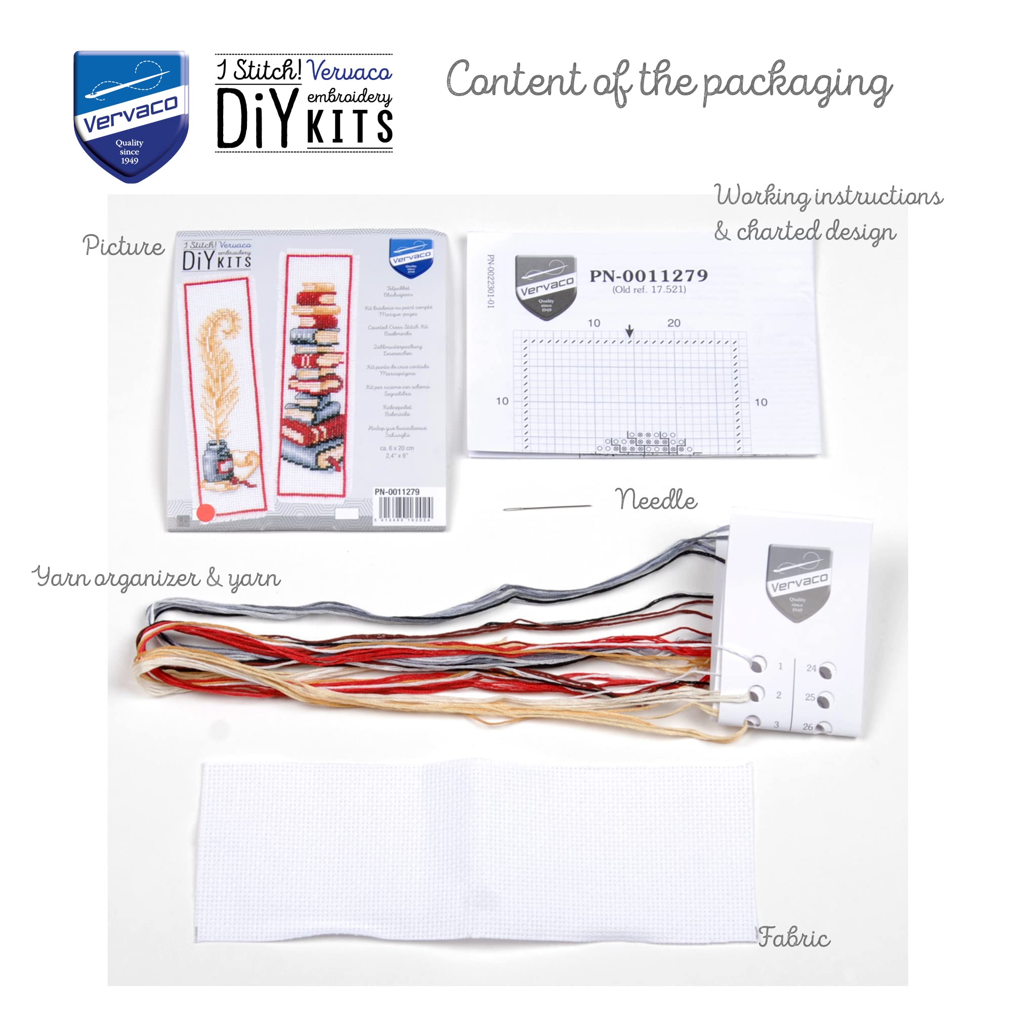 Kit De Bordado Punto De Cruz Para Marcapáginas - Diseño Gatos, Ideal Para Principiantes