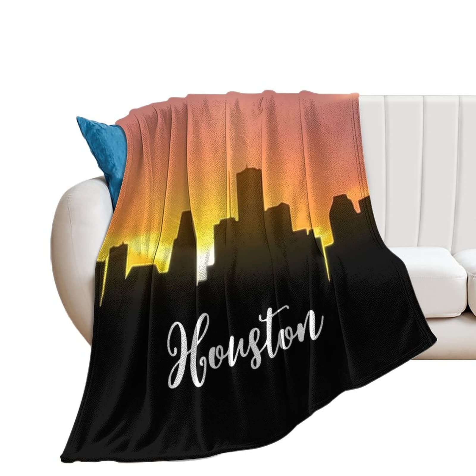 Couverture flanelle microfibre chaude jeté de lit paysage urbain