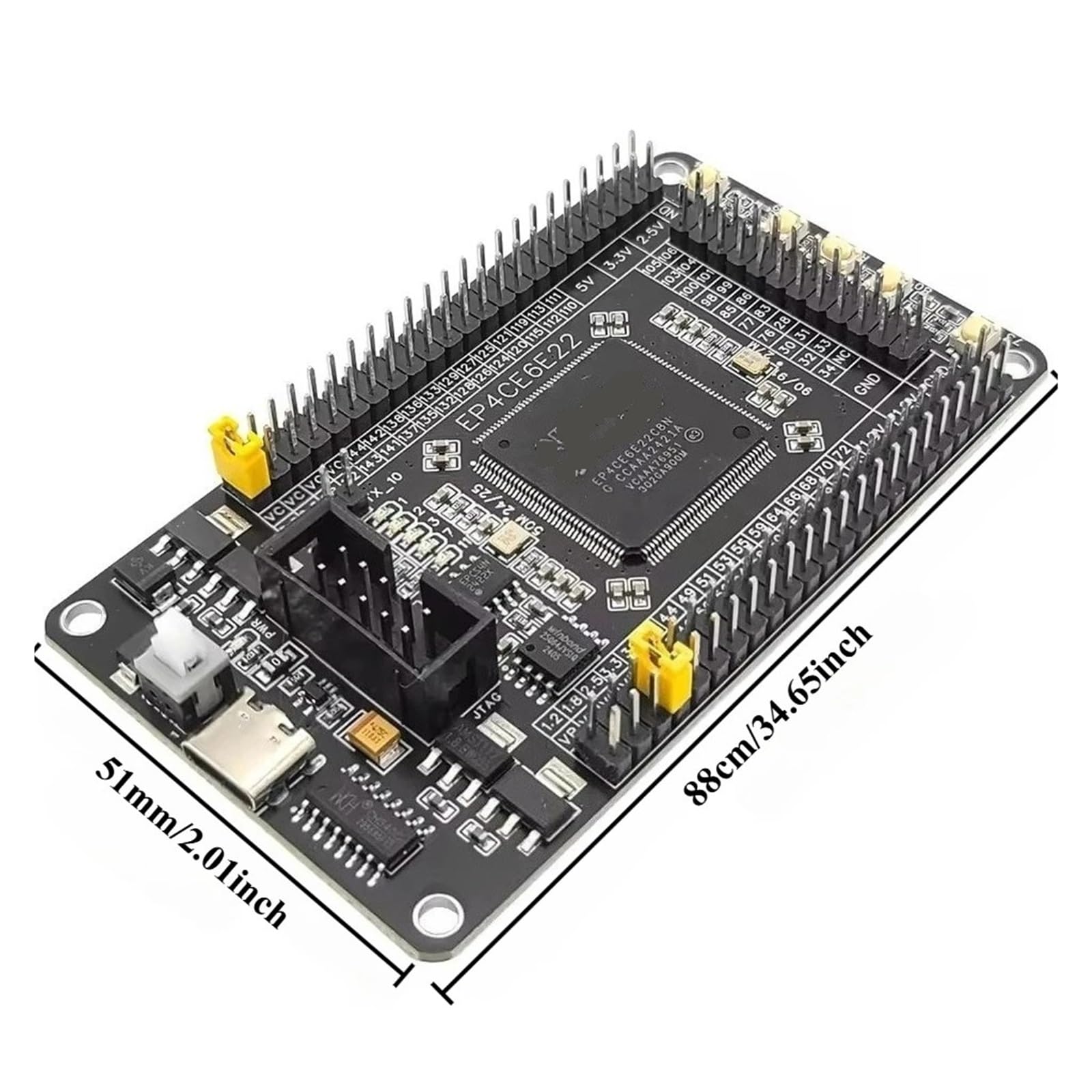 Scheda di sviluppo FPGA Altera Cyclone IV Scheda centrale EP4CE6E22C8N con porta JTAG 88x51mm for l'apprendimento di Verilog