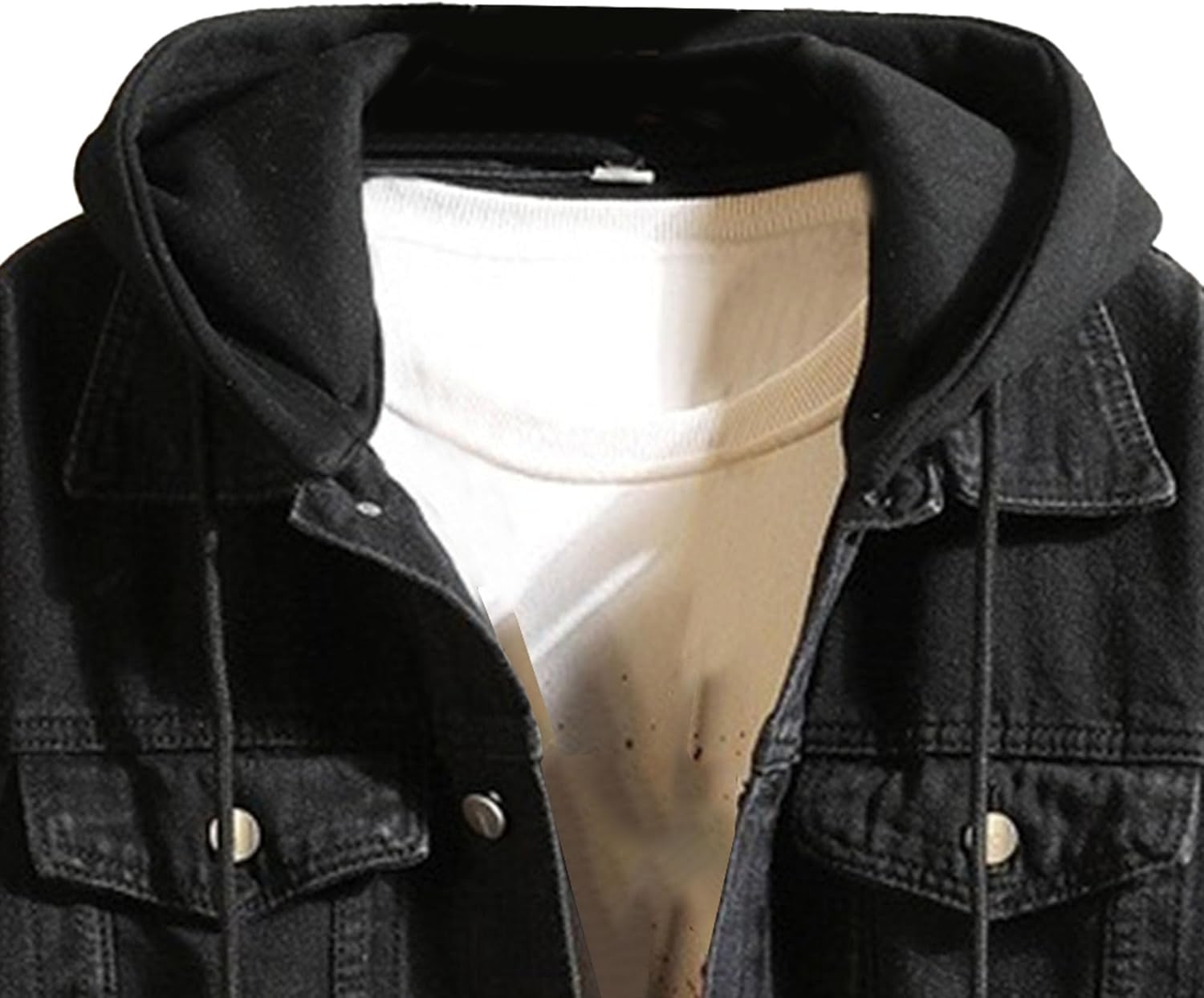 Maiyifu-GJ Men's Denim Jacket Fleece Lined Thicken Warm Trucker Jacket Hooded Jean Coat Outerwear