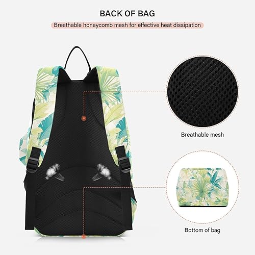 Miniatura 4 de Tennis Badminton Backpack Cute Sturdy Cartoon Fossa Green Leaf Travel Sports Bag Gym Bag for Women, Men, Teenagers raquetas de tenis para