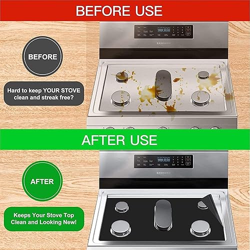 Miniatura 6 de Protector superior de estufa, protector de estufa para quemadores de gas Samsung, cubiertas gruesas antiadherentes para estufas de gas Samsung,