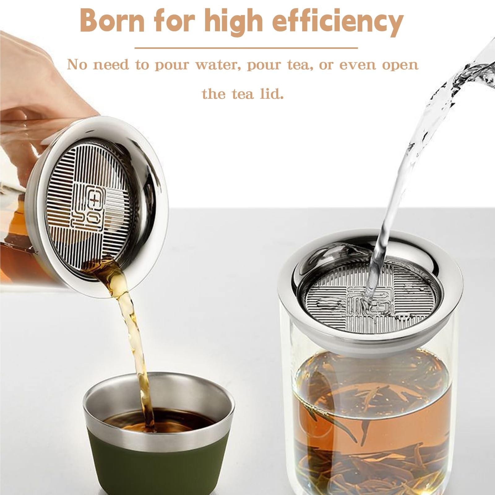 Taza Te Con Filtro Y Tapa,tazas De Te Con Filtro Y Tapa For Un Excelente De Preparación De Hojas Sueltas, Equipado Con De Acero Inoxidable, Capacidad De 400 Ml