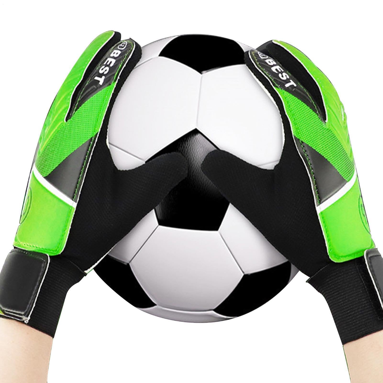 Fußball-Torwarthandschuhe,Fußball-Fußball-Torwarthandschuhe Rutschfester | Fußball Atmungsaktive Torwarthandschuhe, Latex-Finger-Wirbelsäulenschutz für