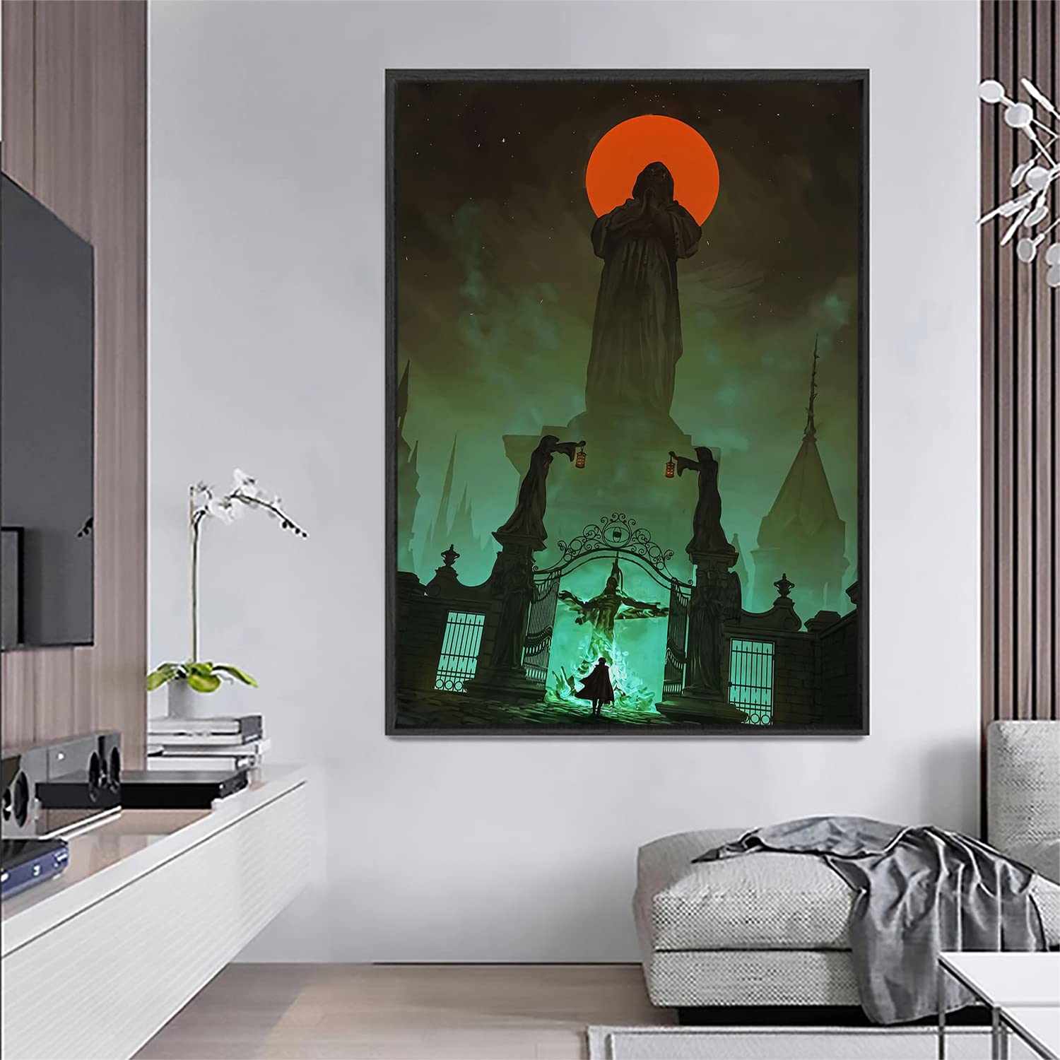 Xtreme Skins Designs Print Black Wood Floater Framed Canvas Wall Art Decoration Poster (45x60 Inch) - The Hoont Is Never Done