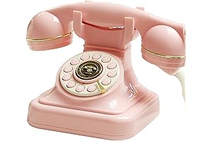 Pink Vintage Phone: Classic, Stylish Landline for Home or Office