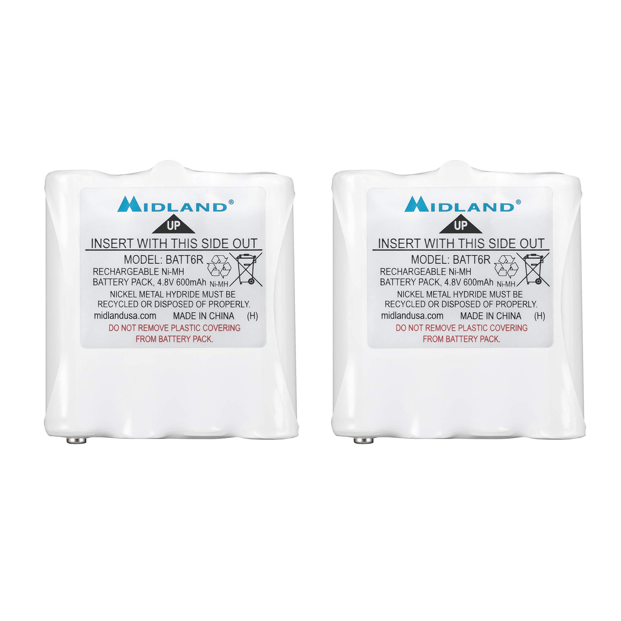 Midland – AVP8 Rechargeable Battery Packs for Midland – Nickel Metal Hydride Battery Packs for LXT Series GMRS Radios – Pair