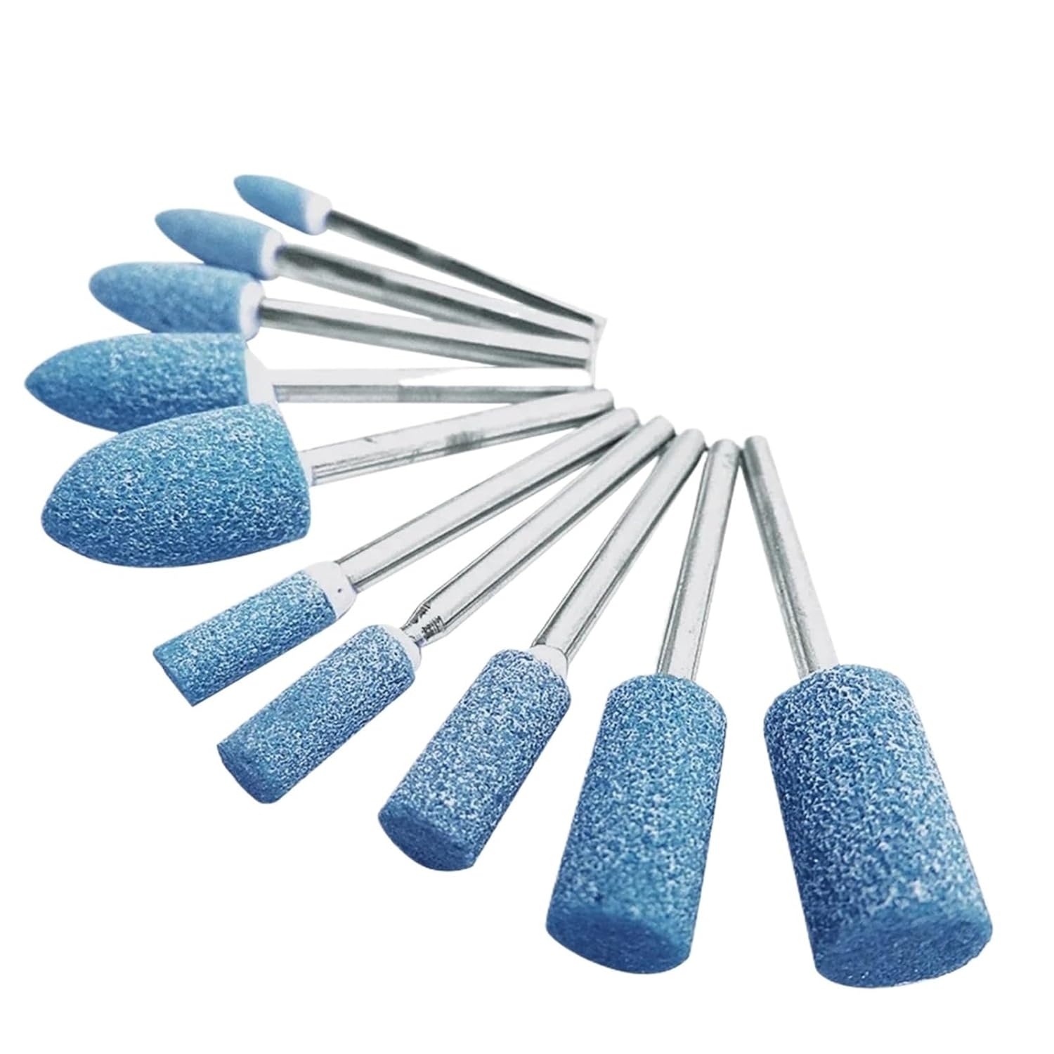 Grinding Wheel for Drill 100pcs Polishing Wheel Abrasiving Head for Rotary Power Tools Electric Grinding Stone(Blue)