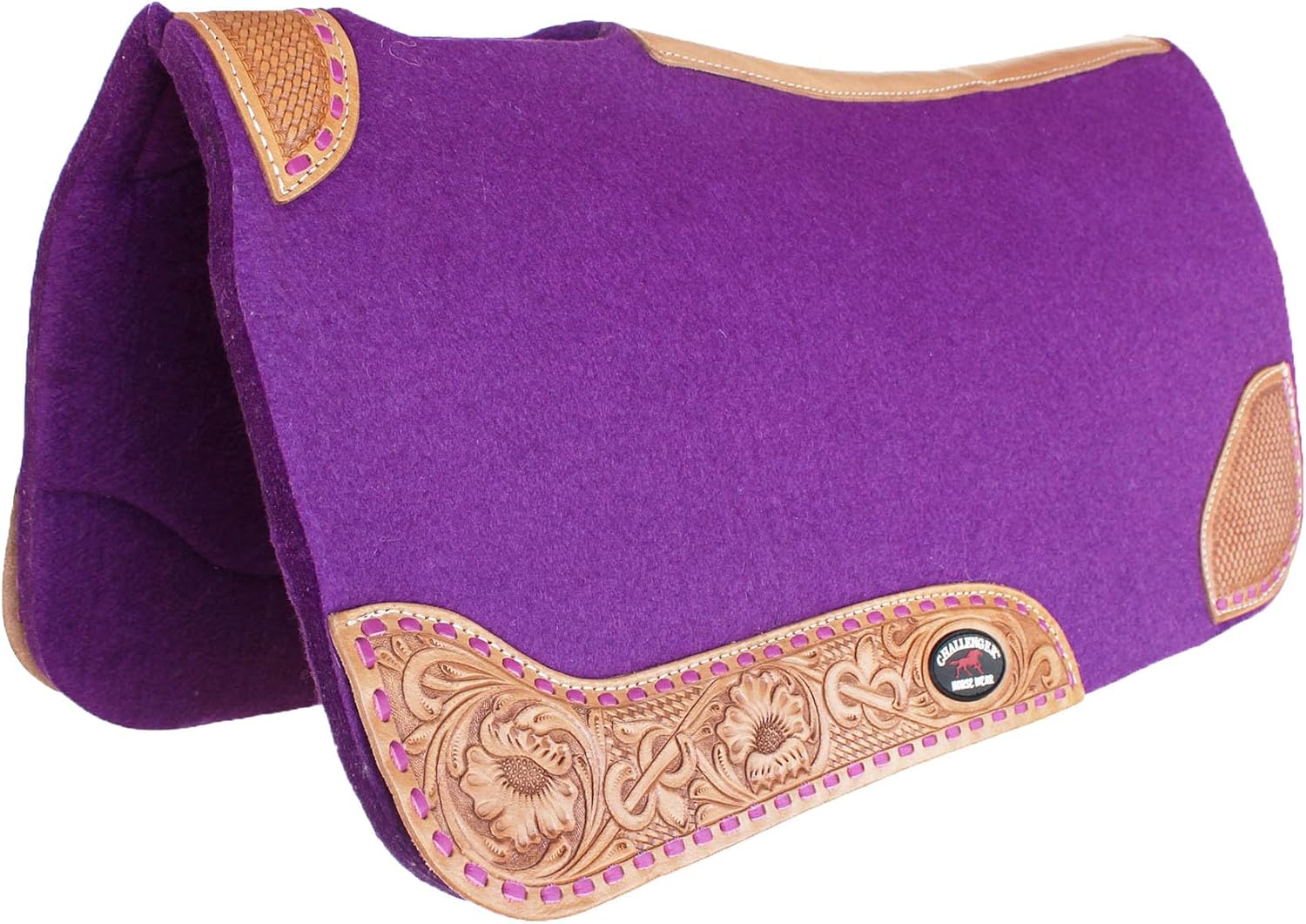 CHALLENGER 30"x 30" Horse Saddle PAD Western Contoured Wool Felt Moisture Wicking 39RT