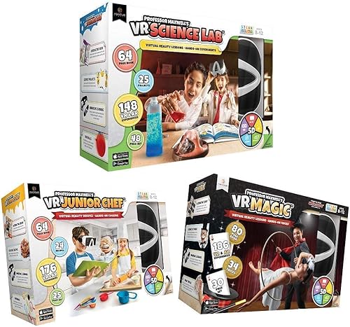 Miniatura 1 de Professor Maxwell's VR Science Lab, VR Junior Chef y VR Magic Interactive Learning Activity Set Bundle
