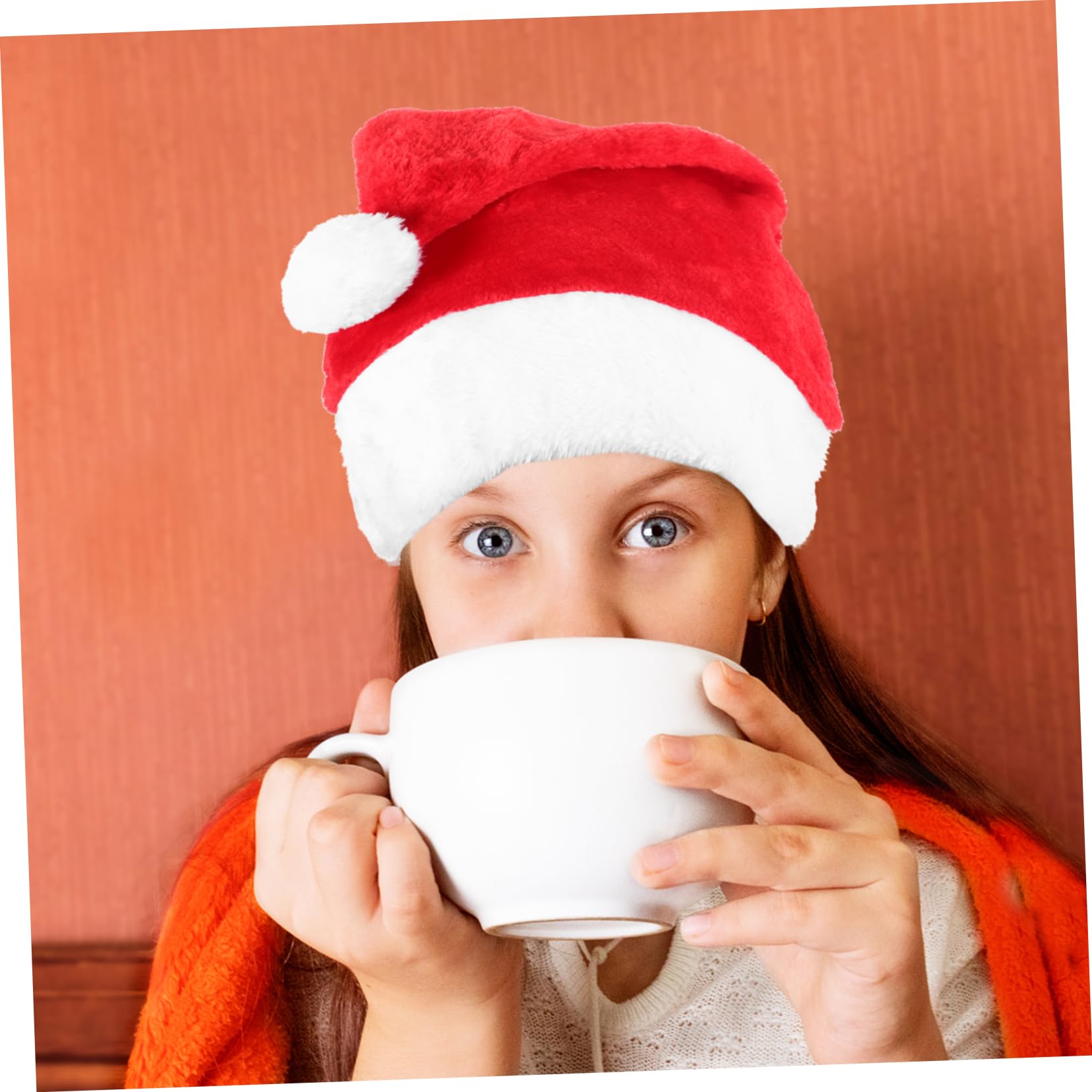 TOPBATHY 5 Piezas Gorro de Papá Noel de felpa cosplay sombrero de santa claus sombrero de fiesta de papa noel gorros navideños christmas hat sombrero de santa claus para navidad felpa corta
