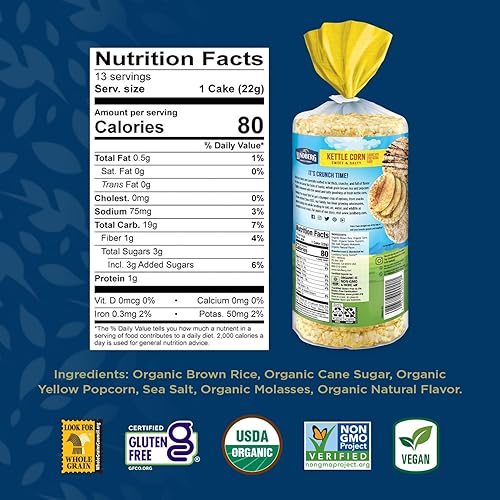 Miniatura 9 de Lundberg Tortas de arroz integral sin gluten ligeramente saladas - 85 oz