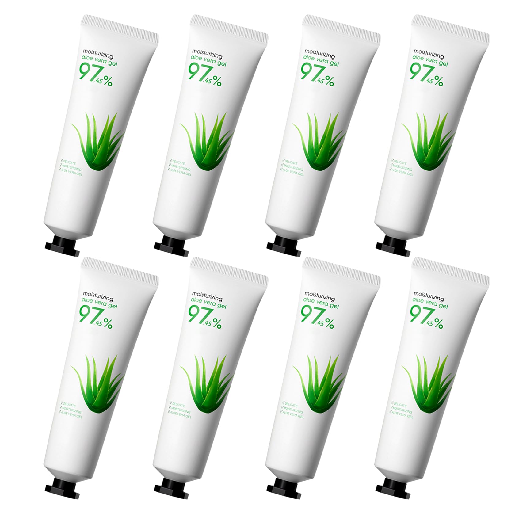 8PCS Aloe Vera Gel for Face & Body,Hydrating Travel Size Pure Aloe Vera Gel Face Moisturizer for All Skin Type,No-sticky Long Lasting Refreshing