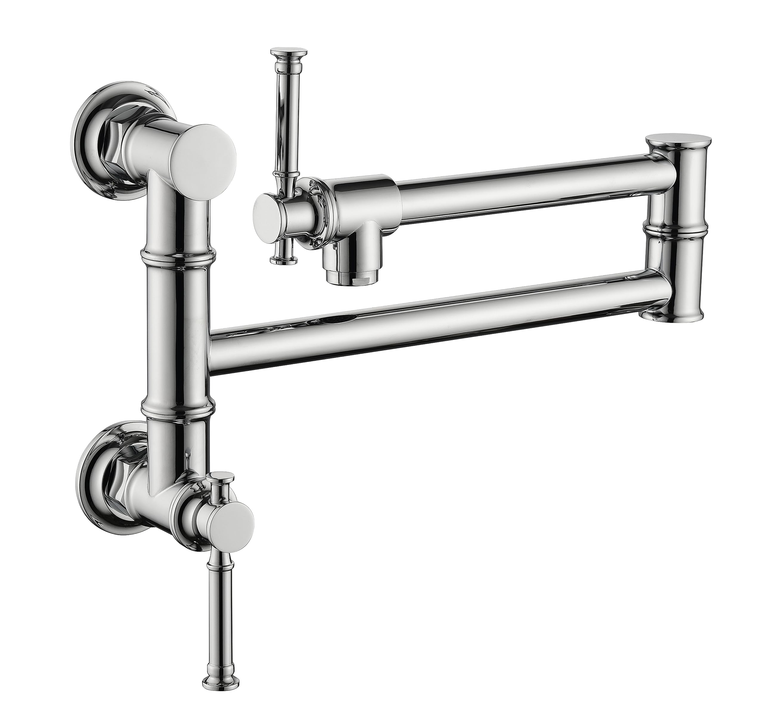 Robinet de remplissage de pot mural en laiton moderne pliable