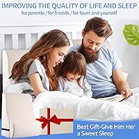 Vista 7 de Almohada de lectura para cama para adultos, almohada de cuña de espuma viscoelástica cabecero con soporte lumbar ajustable, cojín de respaldo