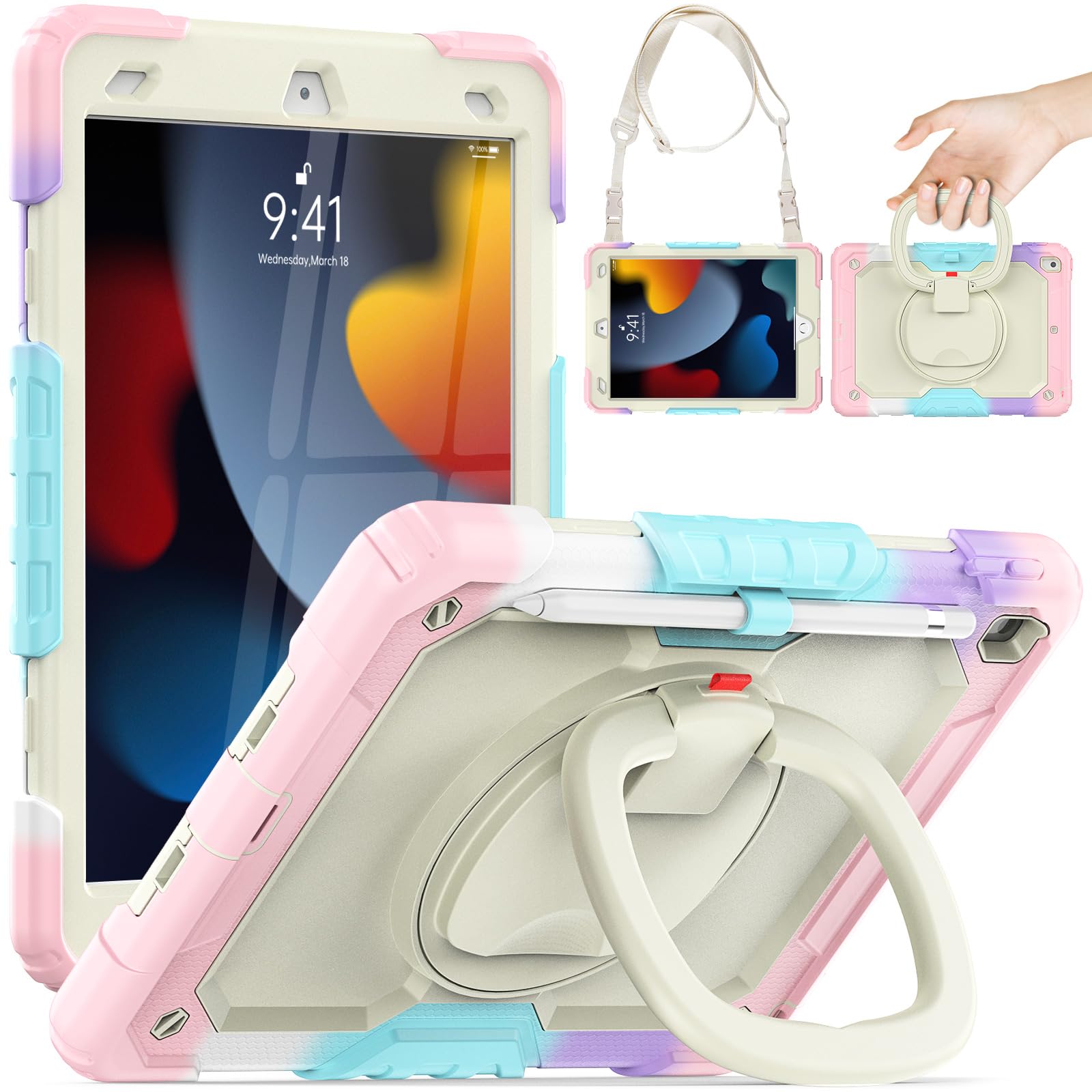 iPad 第9世代 64GB WiFiモデル ケースとフィルム付きですぐ使える！