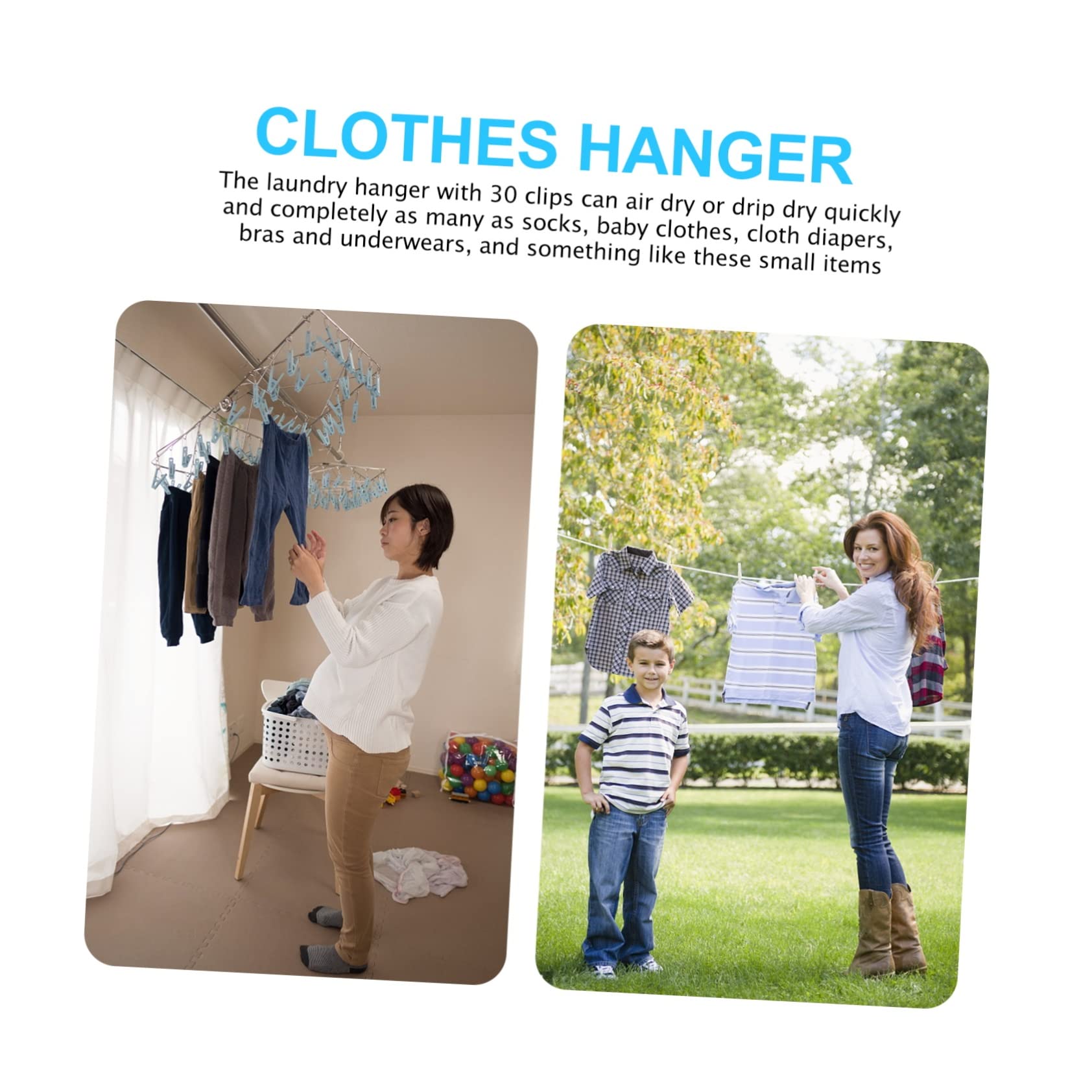 MUSISALY 1pc Drying Rack Clothes Hanger Socks Hanger Laundry Hanger Hangers Foldable Hangers Sock Hangers Socks Clip Hanger Socks Rack Clothes Drying Hanger Stainless Steel Silver