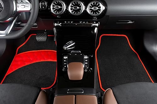 Miniatura 10 de COLINOO - Juego de 4 alfombrillas de lujo impermeables de ajuste universal, protección con forro de goma, adecuadas para todos los vehículos, color