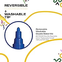 Vista 3 de Posca - Set de 8 marcadores de pintura media 5M – Tono mono – Blanco, Marfil, Plata, Gris, Azul marino, Negro