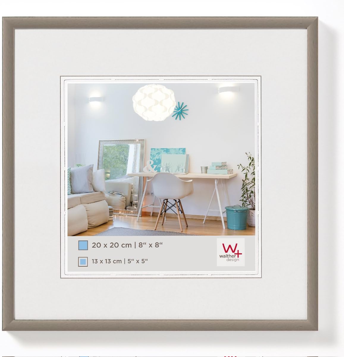 walther designPicture Frame Steel 13 x 13 cm New Lifestyle Plastic Frame KV313D