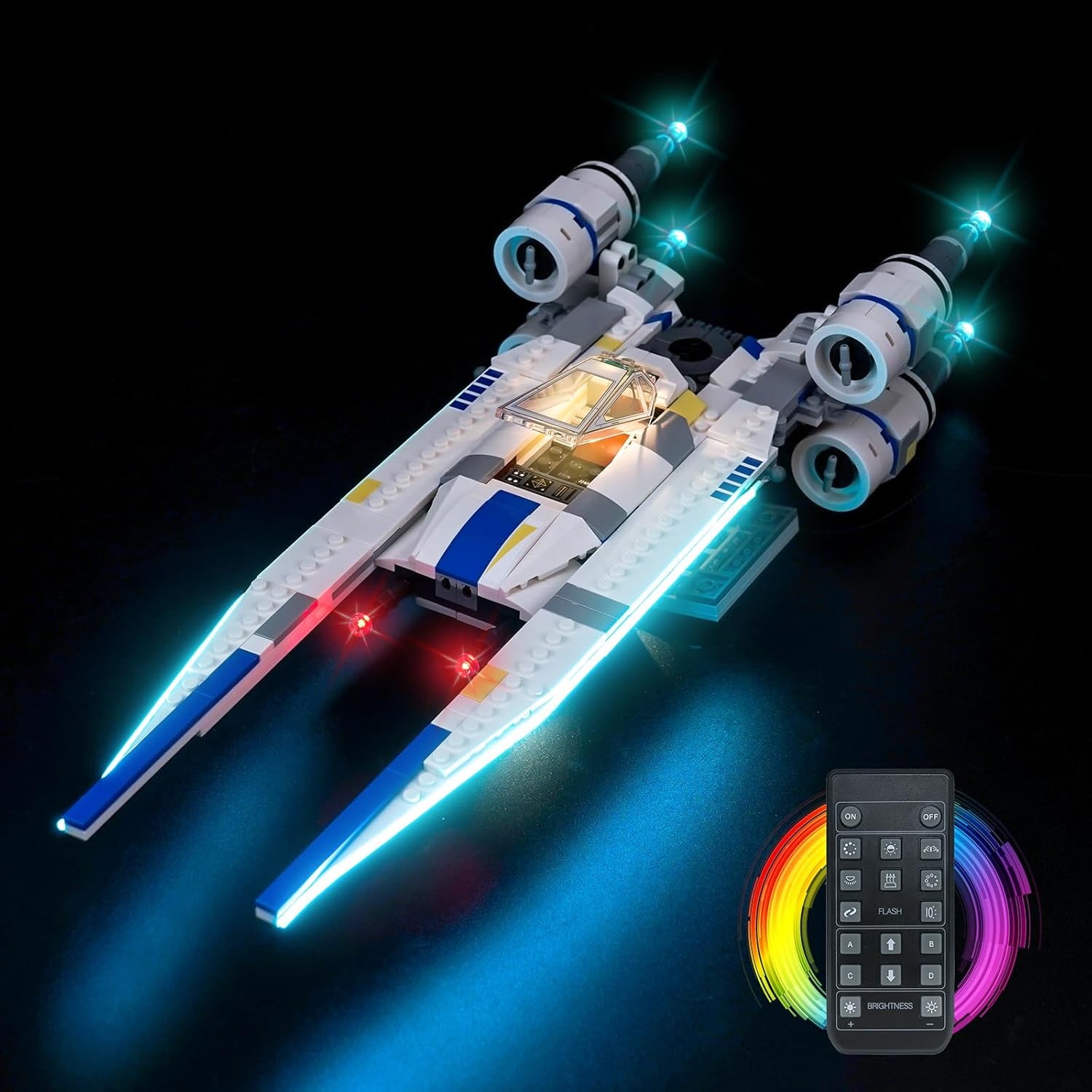 LocoLee Light kit Compatible with Lego 75399 Rebel U-Wing Starfighter - No Model Only Light, LED Lighting Accessories Compatible with Lego 75399 (RC Version)