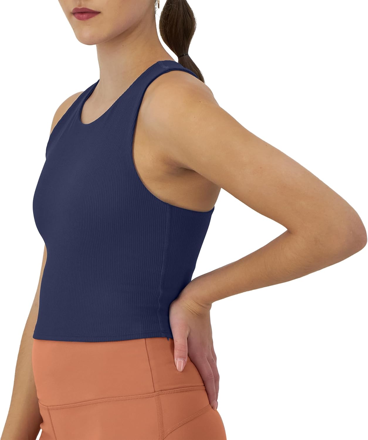 Champion Women's Crop Top, Soft Touch, Moisture Wicking, Ribbed Cropped Top for Women