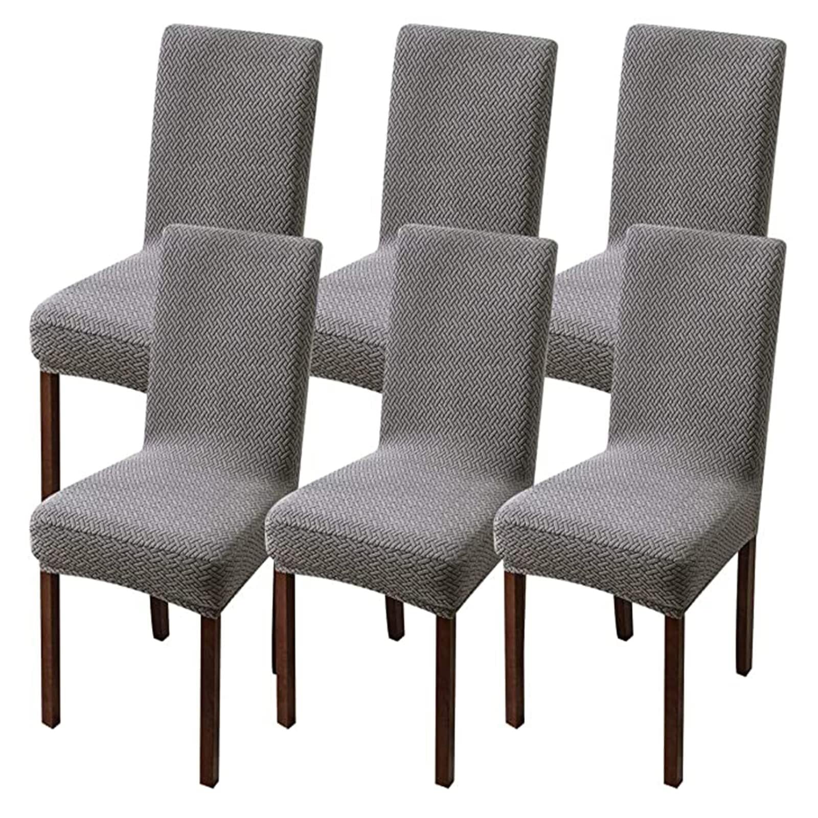 NMVAWIPT Stretch Dining Chair Covers, Removable Washable Elastic Slipcovers, Ideal For Kitchen, Room, Wedding, Hotel, Banquet(34#,6pcs)