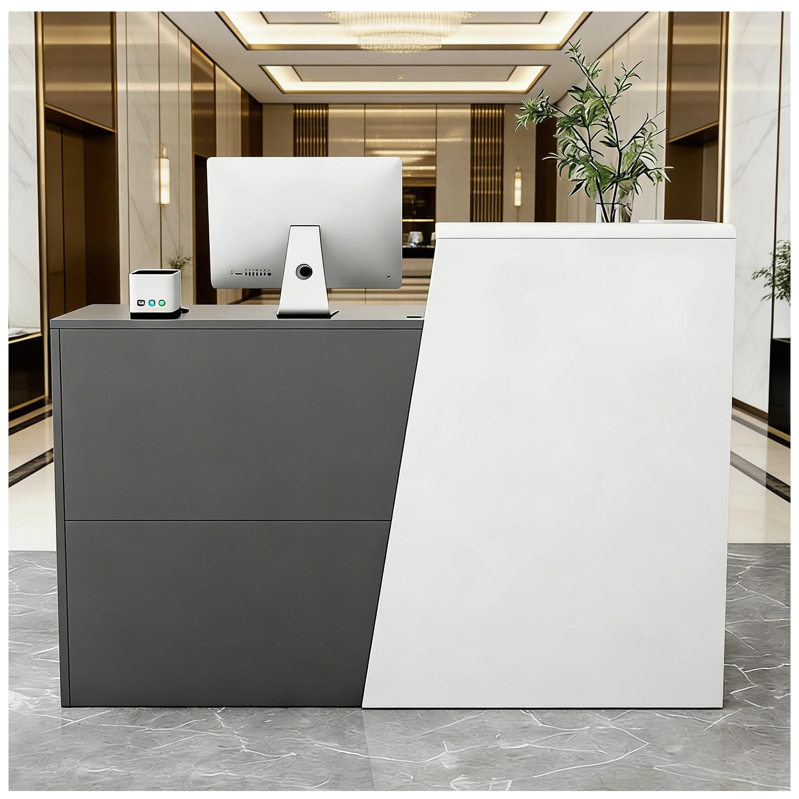 Registratore di cassa con serratura per uffici, atri e negozi, grigio, 140 x 42 x 100 cm, per transazioni efficienti, archiviazione sicura, design durevole, ideale per aziende