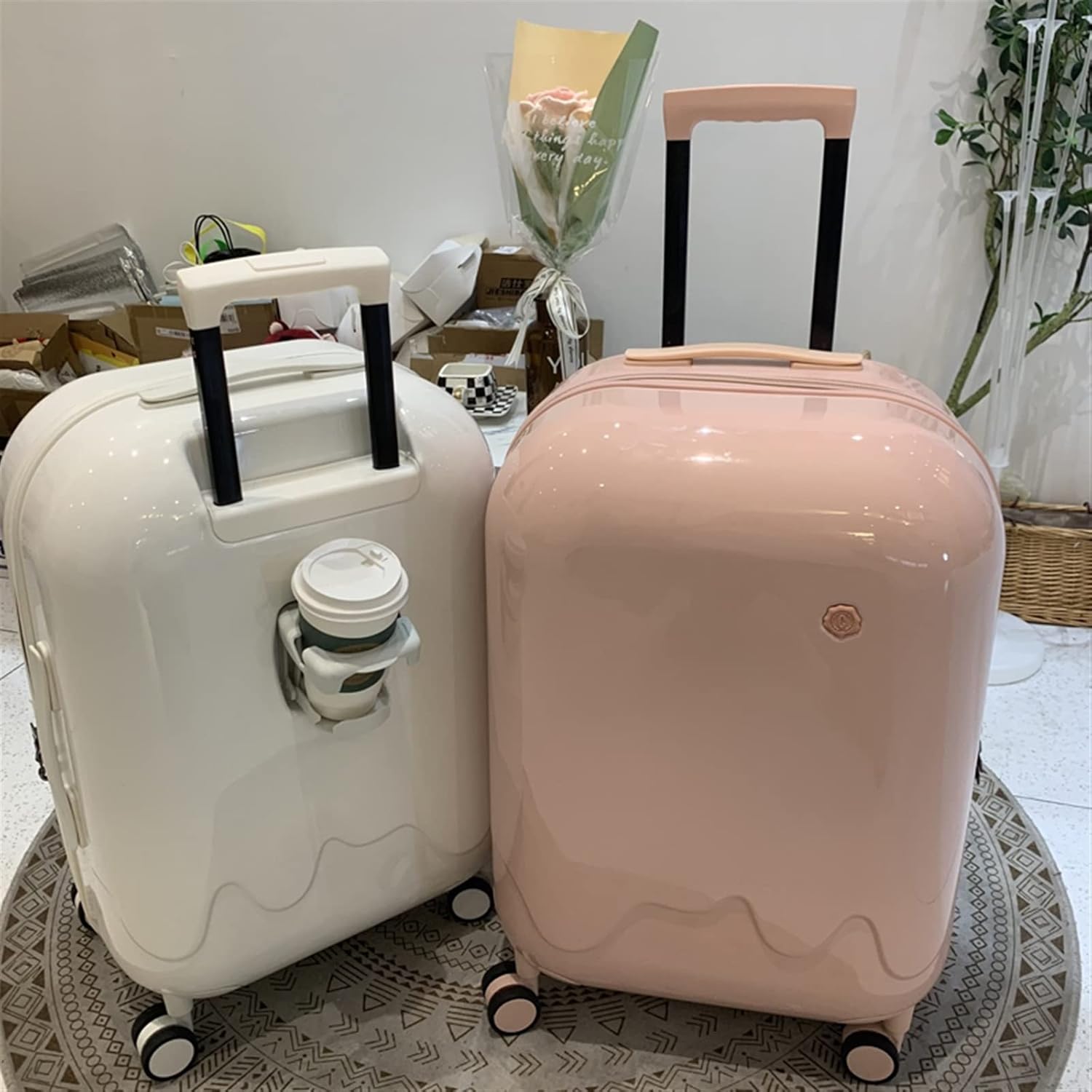 review QYTECxl Carry on Luggage Women's Rolling Luggage Trolley Suitcase Travel Bag