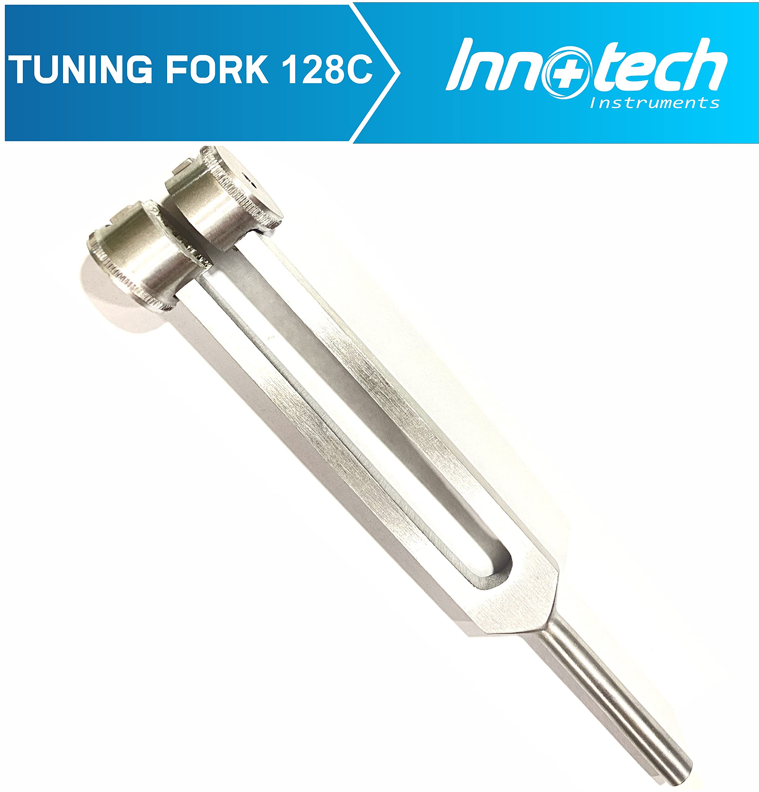 Innotech Jeu de 5 outils de diagnostic réflexe et neurologie avec roue nerveuse, marteau à réflexe, ciseaux à bandages et fourche d'accordage 512 Hz et 128 Hz (kit réflexe)