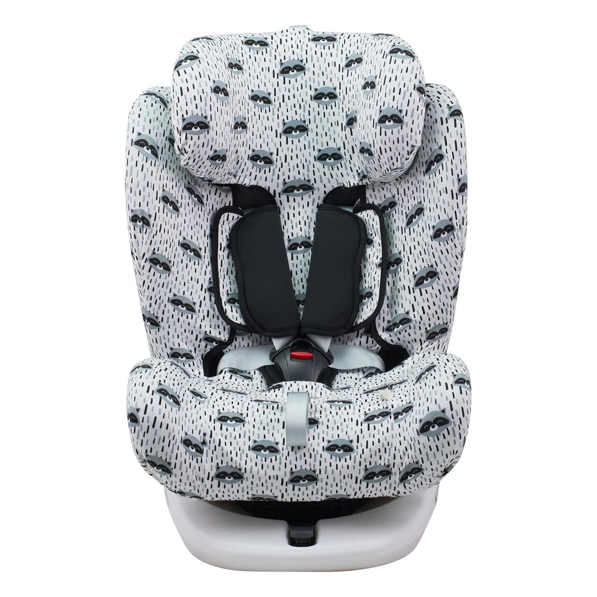 JYOKO KIDS Funda de algodón para silla de coche compatible con Star Ibaby, Baby Auto Fix Noe (RACCOON)