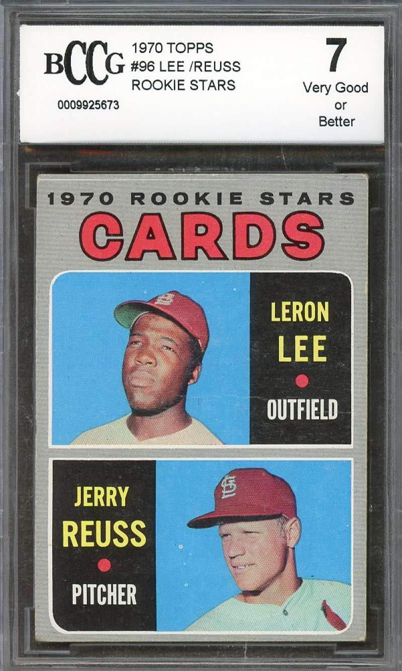 Amazon.com: Leron Lee/Jerry Reuss Rookie Card 1970 Topps #96 St Louis  Cardinals BGS BCCG 7 Graded Card : Collectibles & Fine Art