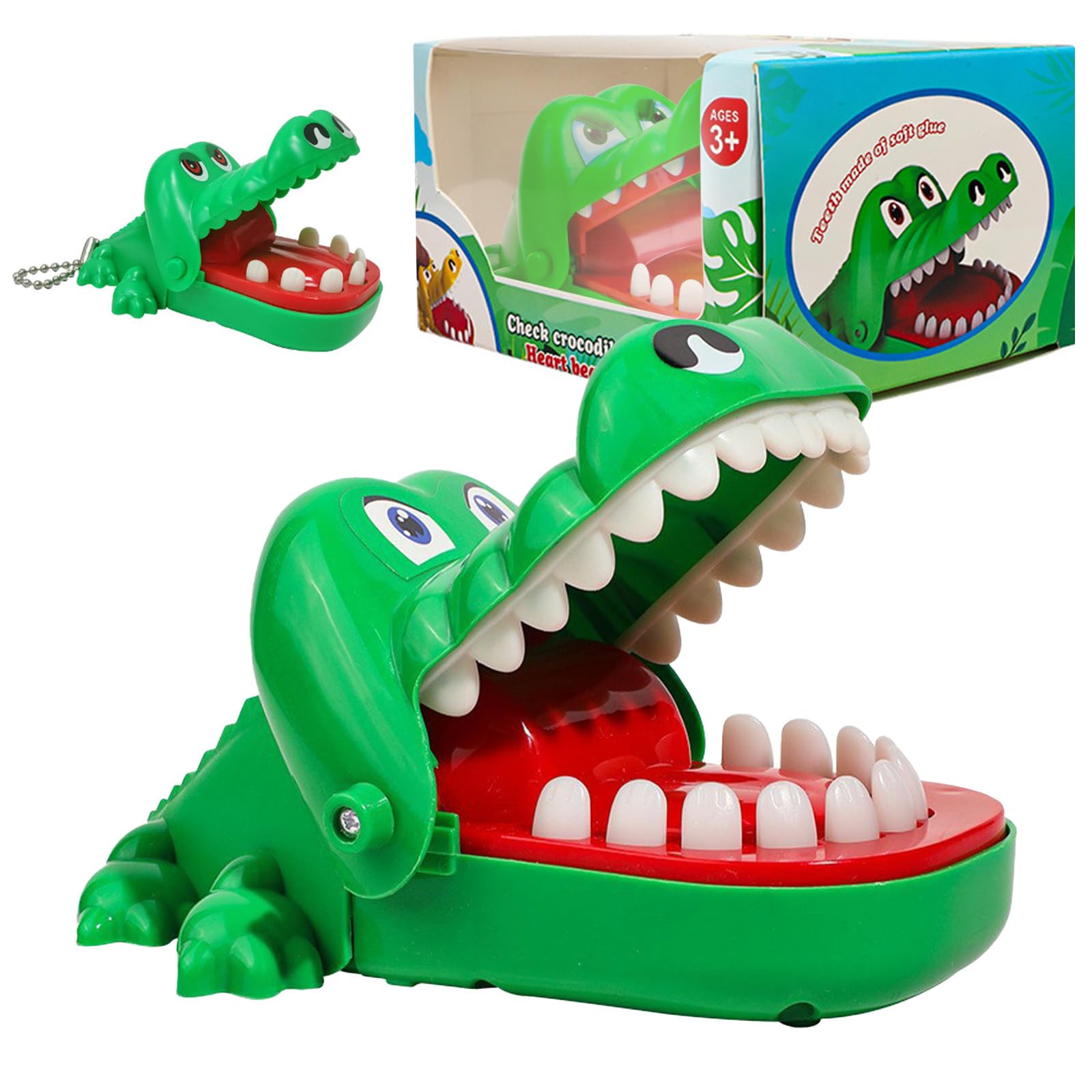 Crocodile Dentist Game, 2Pcs Crocodile Teeth Game, Crocodile Toy with Pendant