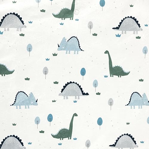 Miniatura 4 de Lush Decor Baby Dinosaurs Roar - Funda para cambiador, suave y afelpada, 32 x 16 x 5 pulgadas, verde azulado polvoriento y gris