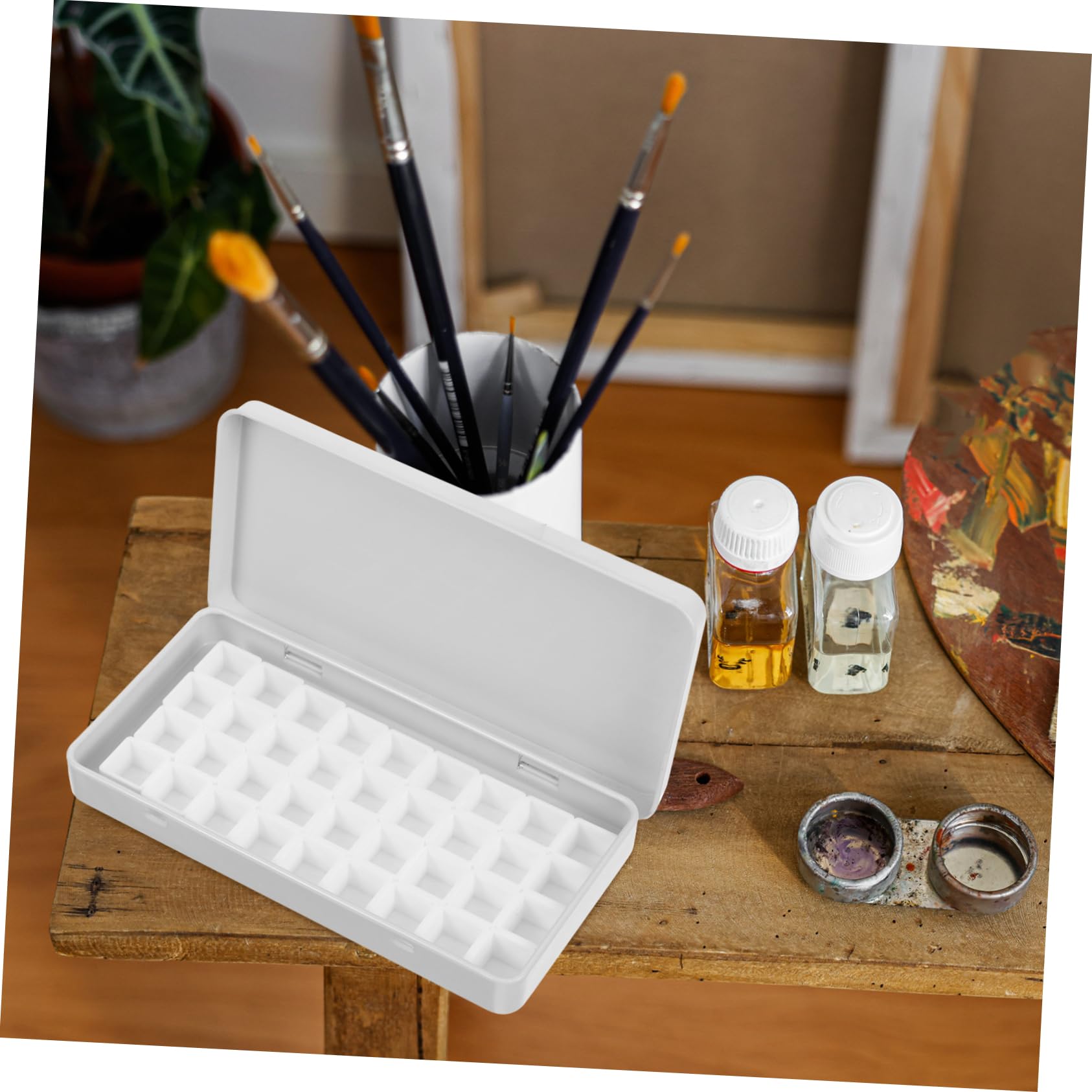 SEWACC 5ensembles Boîte De Peinture à Aquarelle Vide Métal avec Compartiments Palette Pratique pour Artistes Et Étudiants De Rangement Idéale