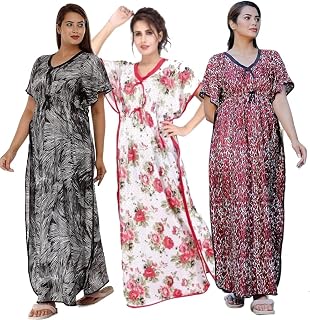 G4Girl Kaftan Nighty for Womens/Girls (Combo of 3) Price In India