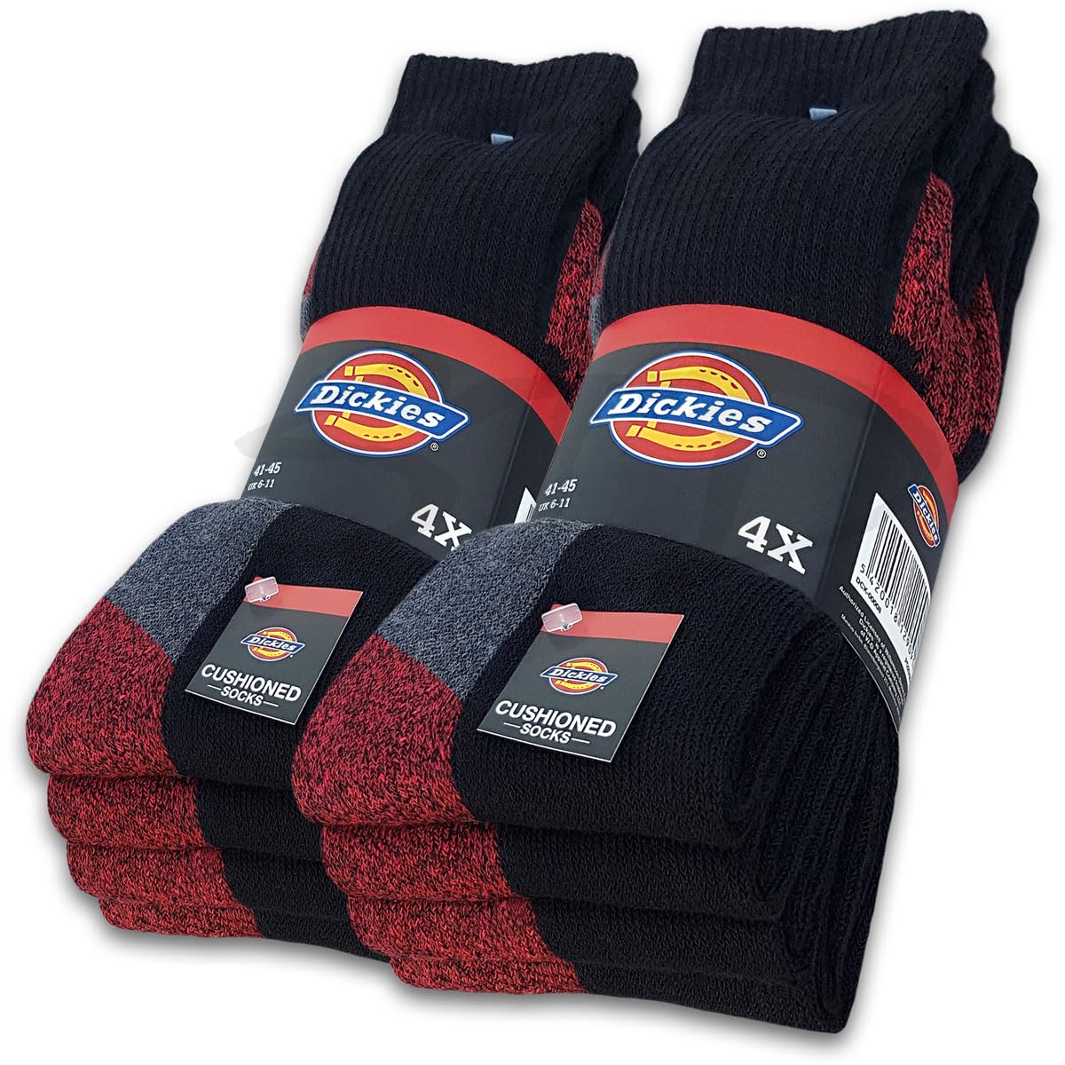 Dickies® CUSHIONED CREW Work Socks Herren Arbeitssocken Business Socken Strümpfe Größe 41-45 & 46-50